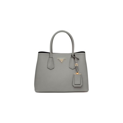 PRADA MEDIUM DOUBLE SAFFIANO LEATHER BAG 1BG775 (33*25*14.5cm) 